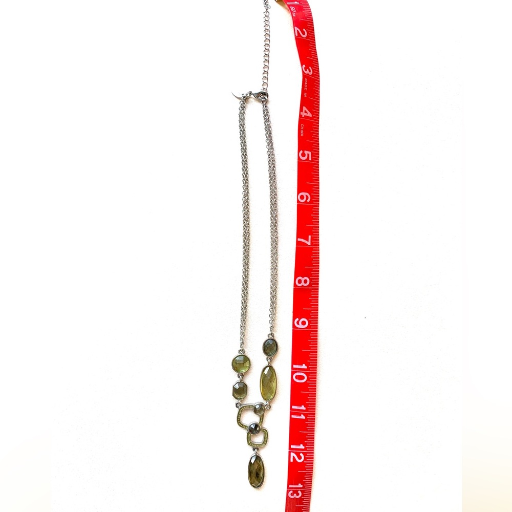 Lia Sophia “Seltzer” Silver & Cut Crystal Necklace - Picture 3 of 3